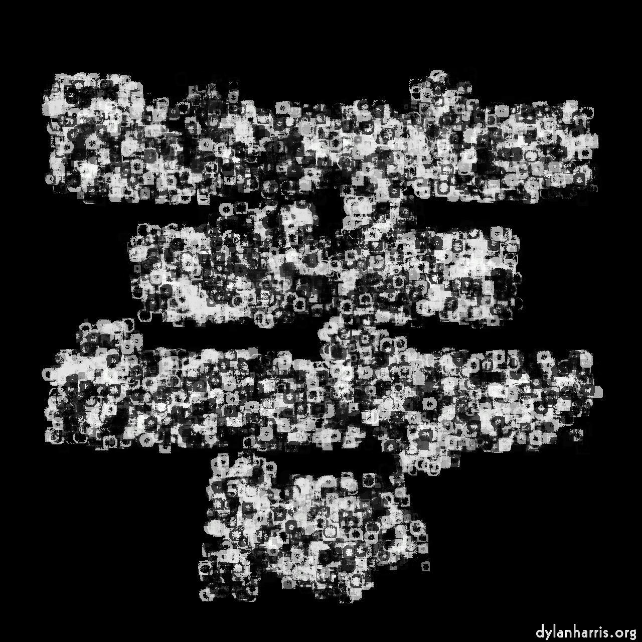 Image: abstract styles - vector raster :: squares with cones