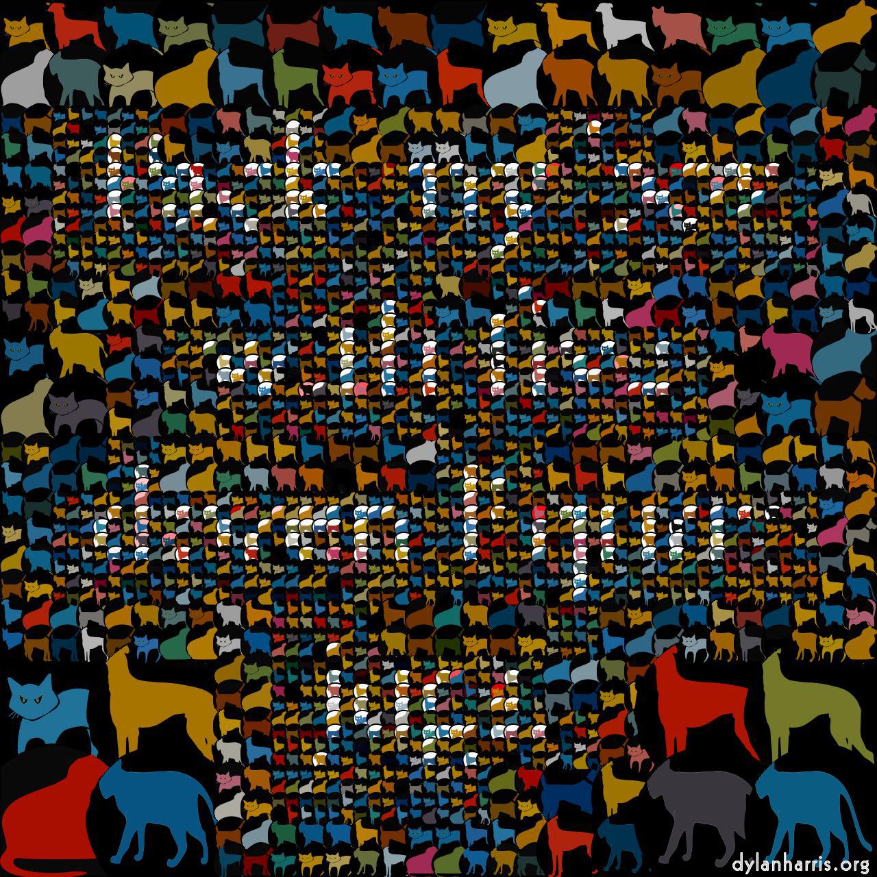 Image: mosaic - image folder - try your own images :: any image type—elliptical random colour palette
