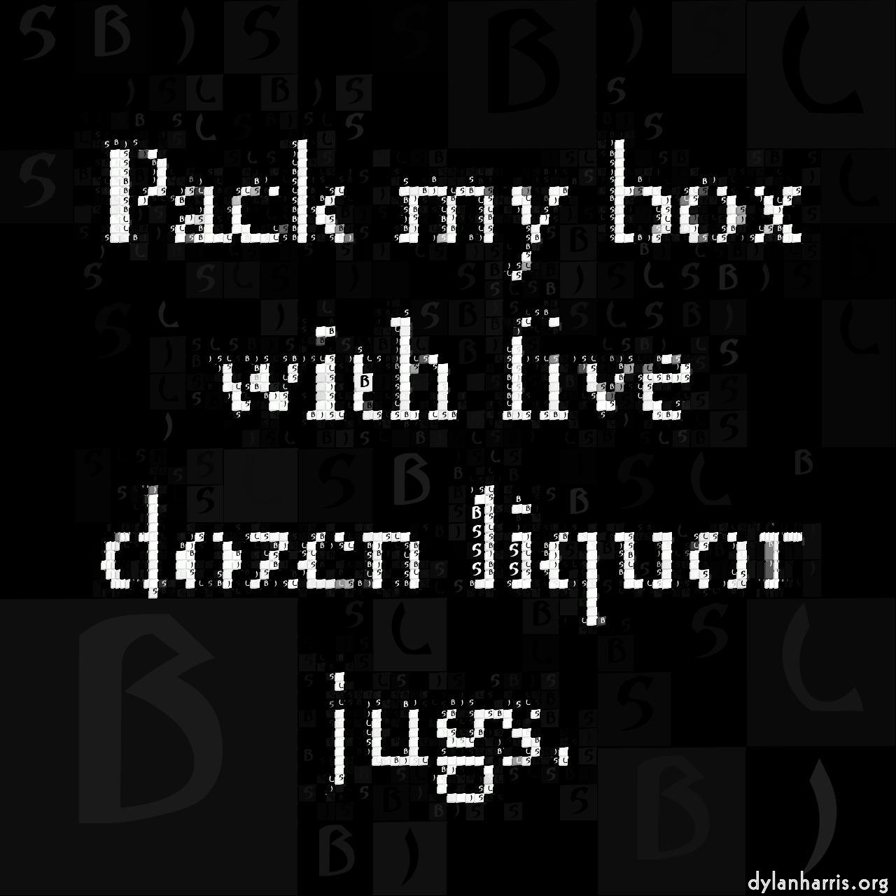 image: mosaic with text :: squares with text