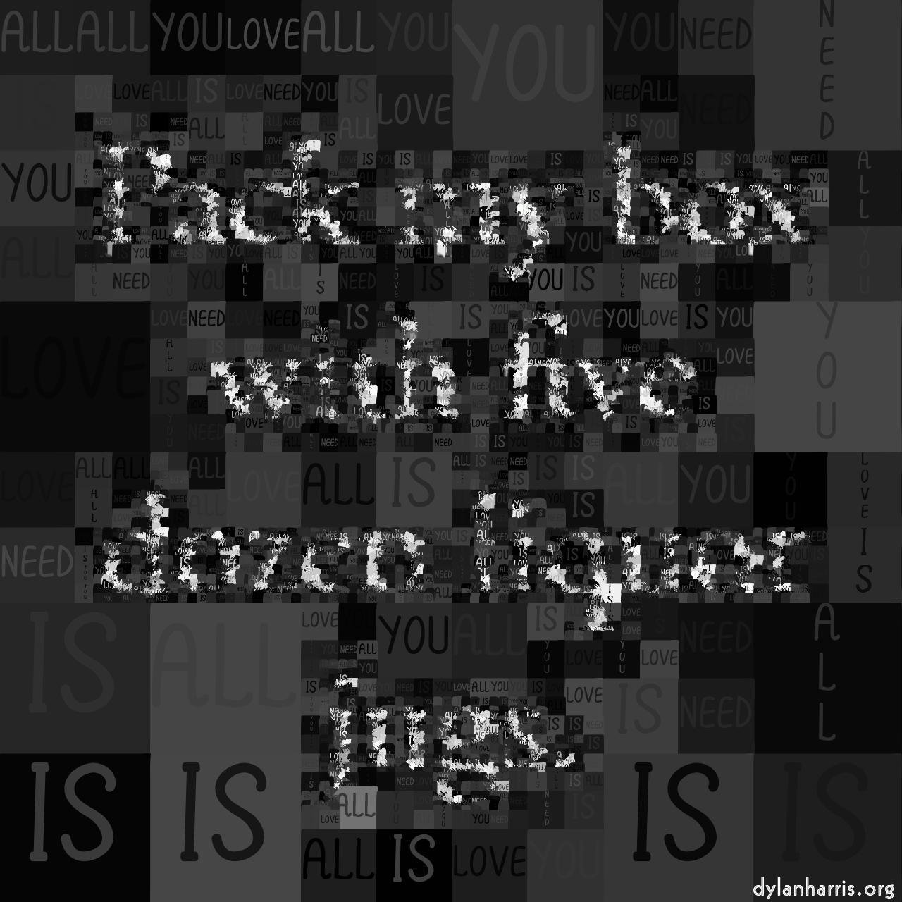 image: mosaic with text :: text bidir hatch