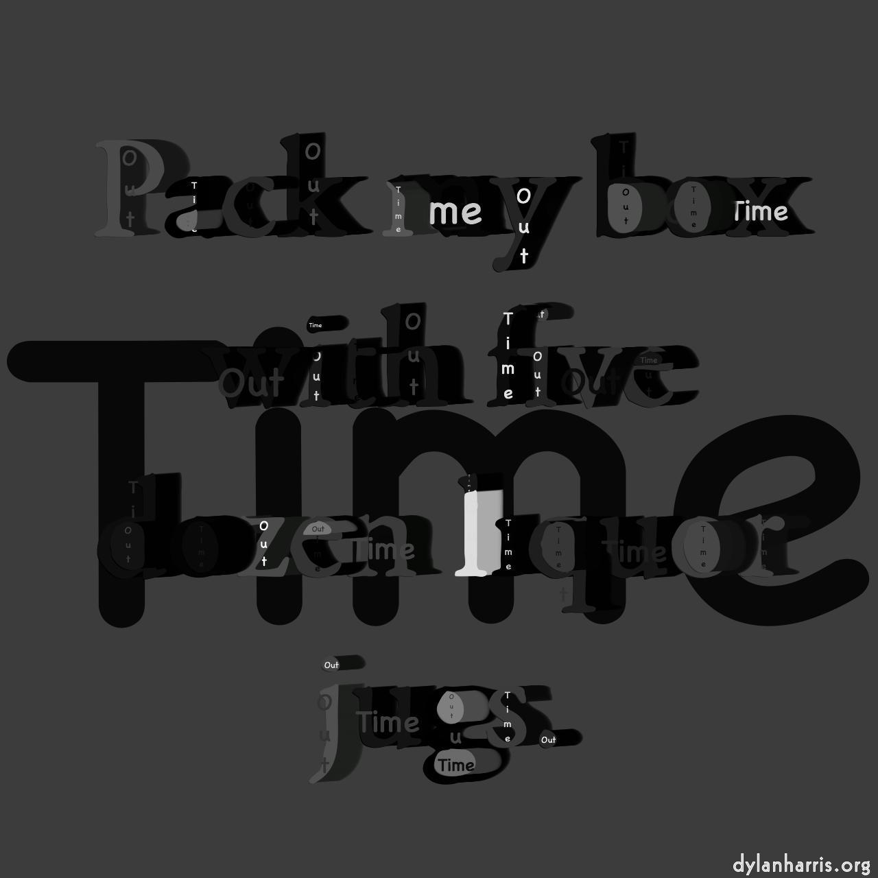 image: mosaic with text :: text big cell extrude