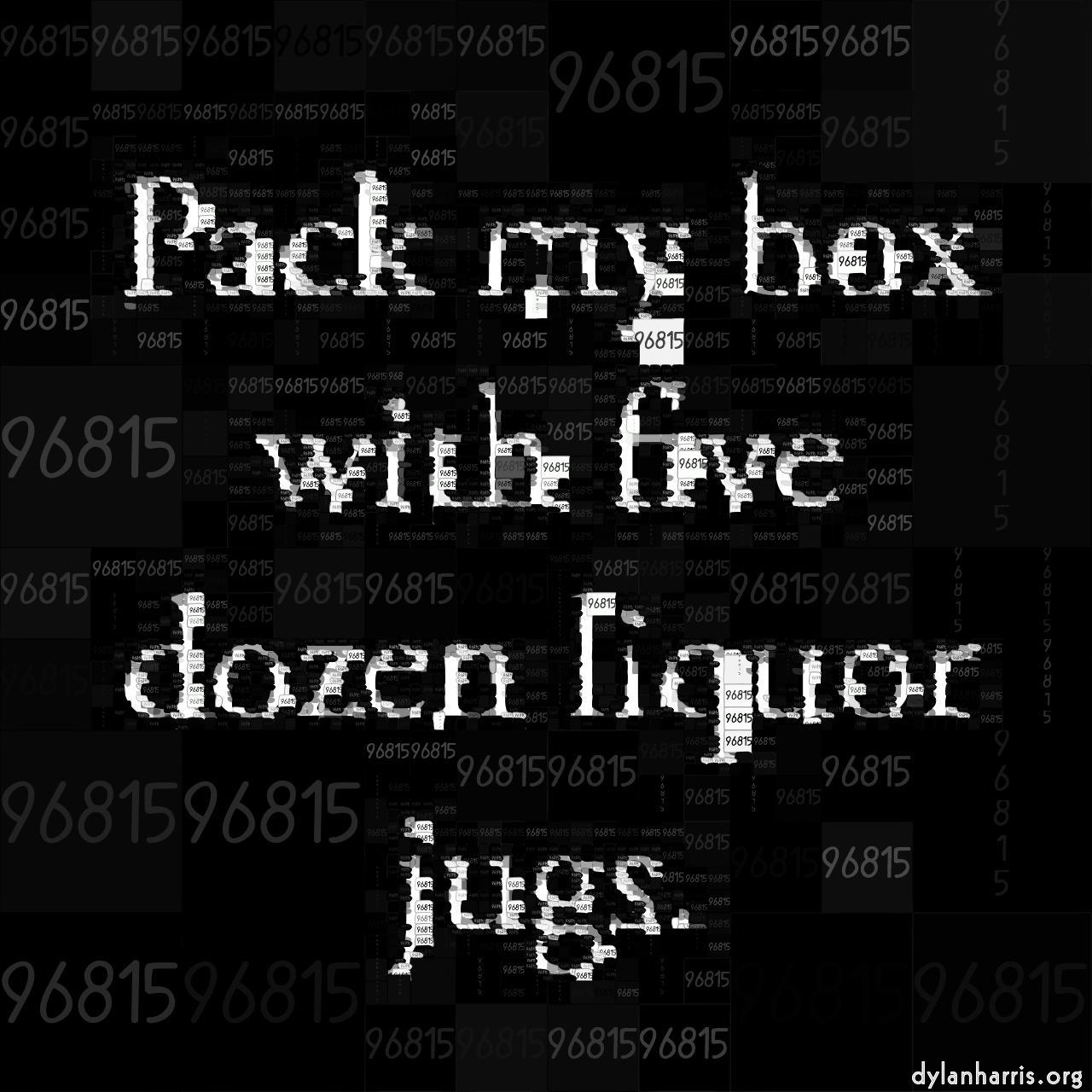image: mosaic with text :: text zip code
