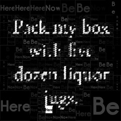 image: image from mosaic with text