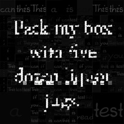 image: image from mosaic with text