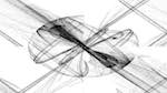 Sixth of 'reflets — msg — abstract attractors black & white 1'.