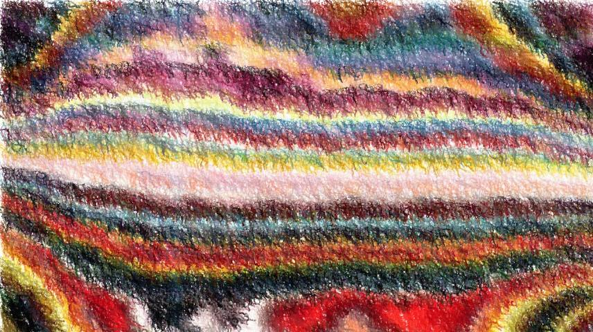 Image 'reflets — paint synthesiser classic — cd hand drawn media dry media drawing 1 4'.