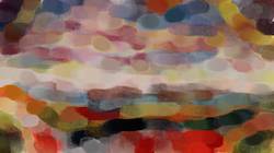 Fifth of 'reflets — paint synthesiser classic — cd hand drawn media wet media watercolour 3'.