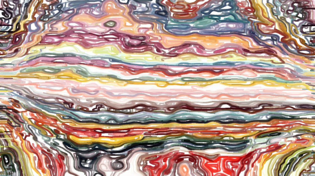Image 'reflets — paint synthesiser classic — default geodesic 2 5'.