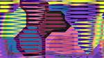 Sixth of 'reflets — msg — variations 0 op art 3'.