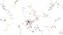 Second of 'reflets — paint synthesiser classic — 2.0 collection particle pen 2'.