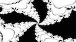 Fifth of 'reflets — msg — abstract spiral–like 1'.