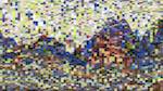 Third of 'reflets — msg — abstract 1 vert mountains 1'.