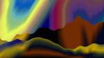 Eighth of 'reflets — msg — abstract 1 vert mountains 1'.