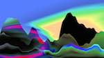 Fifth of 'reflets — msg — abstract 1 vert mountains 2'.
