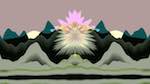 Sixth of 'reflets — msg — abstract 1 vert mountains 3'.