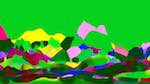 Eighth of 'reflets — msg — abstract 1 vert mountains 3'.