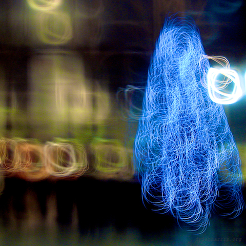 image: Christmas tree at Paddington Station in London