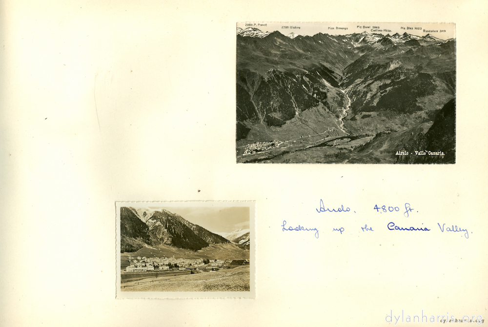 image: Airolo 4,800 ft. Looking up the Canaria Valley.