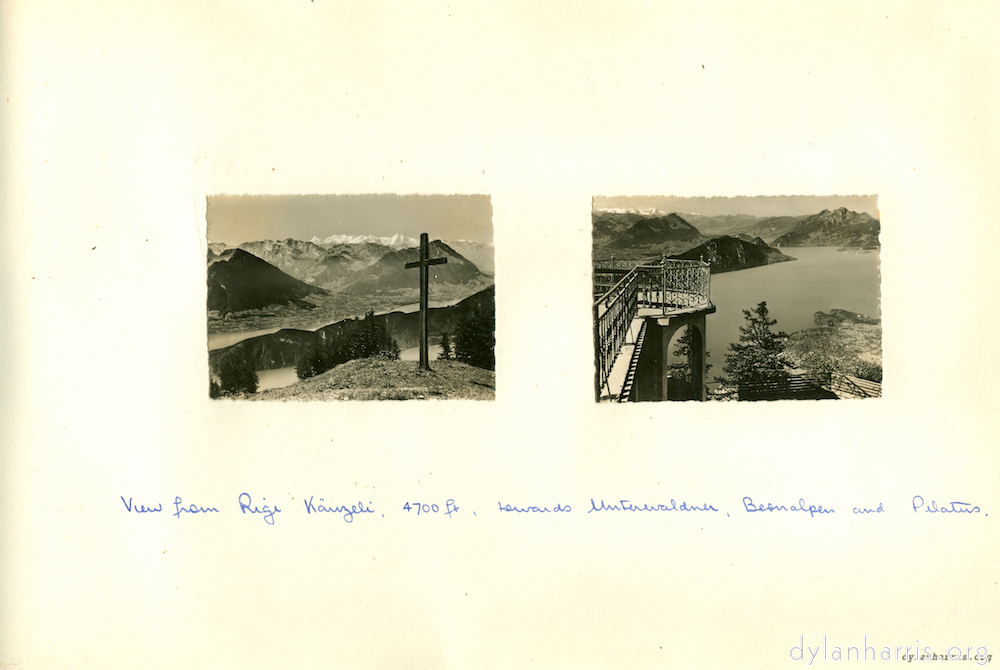 image: View from Rigi Käurzeli, 4700ft, towards Unterwaldner, Bernalpen and Pelatus.