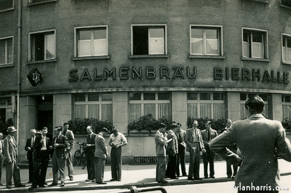 Image: The Salmenbr*auml;u Bierhalle, Baden, where B.B.C. stood us lunch.