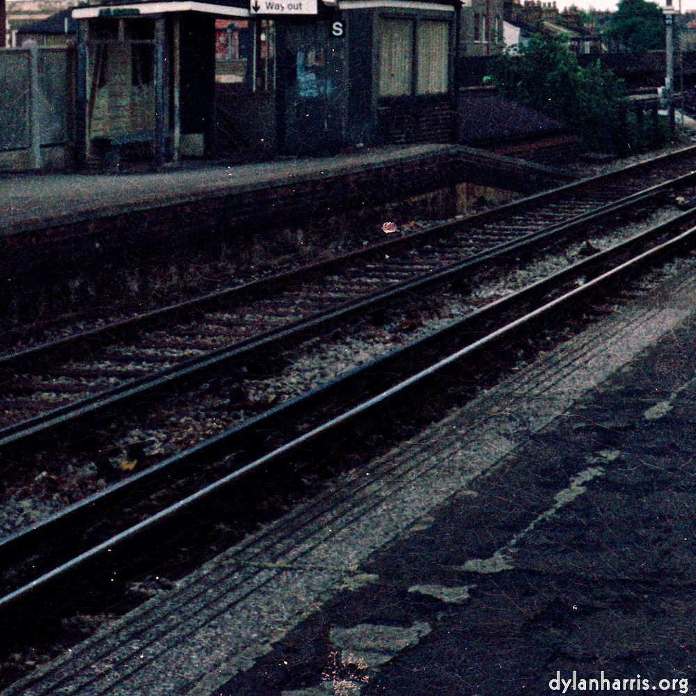 image: Clapham station, London, as was, from the mid 1980s.