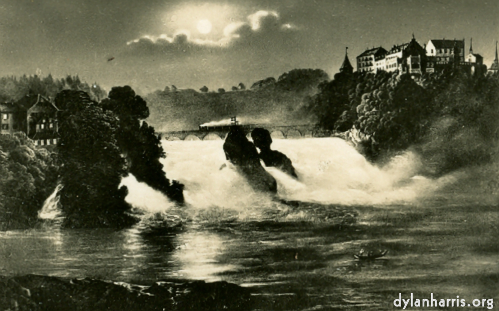 Postcard: Rheinfalls and Castle Laufen Neuhausen