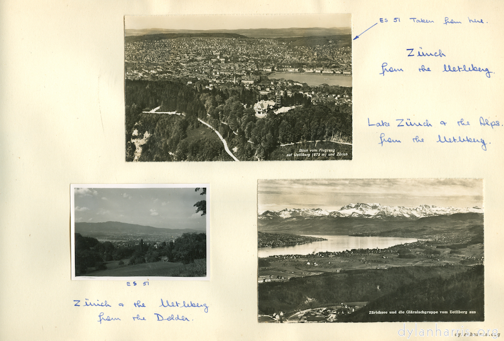 image: Zürich from the surrounding hills.